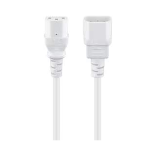 Goobay 97585 Stromkabel Weiß 3 m C14-Koppler C13-Koppler
