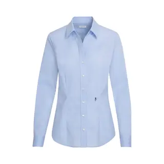 Seidensticker Damen Women Slim Longsleeve Cotton Bluse, Hellblau, 44 Eu