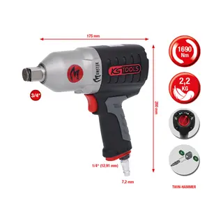 Ks Tools 515.3785 schroefboormachine & slagmoersleutel