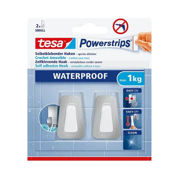 Tesa 59783-00000 kledinghaak Binnen Handdoekenhaak Wit 2 stuk(s) thumbnail