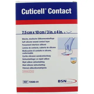 Bsn Medical 72680-01 Cuticell Silicone Wound Contact Layer, 7.5cm X 10cm, Pack Of 5