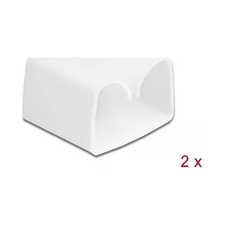 DeLOCK 18395 kabelbeheersysteem Bureau/muur Kabelhouder Wit 2 stuk(s)