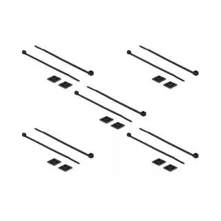 DeLOCK 18680 kabelbindersokkel Zwart Nylon 10 stuk(s)