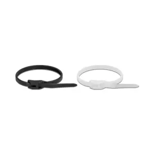 DeLOCK 19471 kabelbinder Kabelbinder met parallelle doorvoer Polyamide Zwart, Transparant 100 stuk(s)