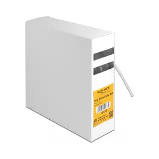 DeLOCK Schrumpfschlauch Box, Schrumpfungsrate 2:1, 15 m x 2,4 mm transparent