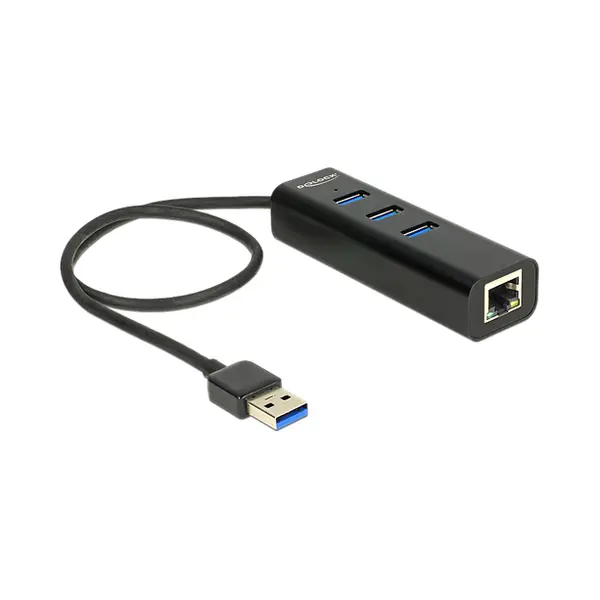 DeLOCK 62653 laptop dock & poortreplicator Bedraad Usb 3.2 Gen 1 (3.1 Gen 1) Type-A Zwart thumbnail