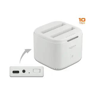 DeLOCK 63084 basisstation voor opslagstations Usb 3.2 Gen 2 (3.1 Gen 2) Type-C Wit