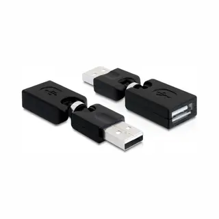 DeLOCK 65260 tussenstuk voor kabels Usb 2.0 A Zwart