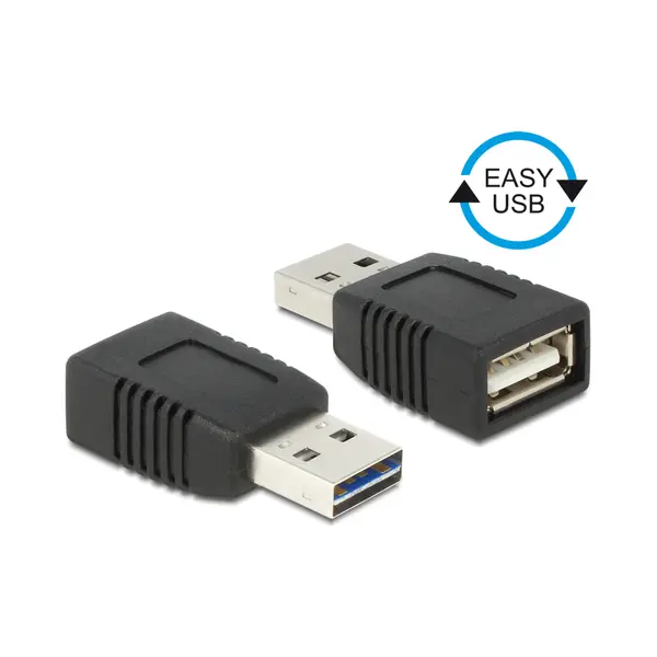 DeLOCK 65520 tussenstuk voor kabels Usb 2.0 A Zwart thumbnail
