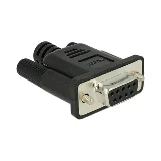 DeLOCK 65843 Drahtverbinder Rs-232 DB9 Schwarz, Silber