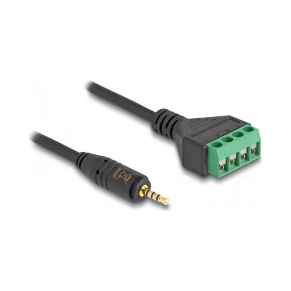 DeLOCK 66256 audio kabel 0,2 m 2.5mm Eindstation Zwart, Groen thumbnail