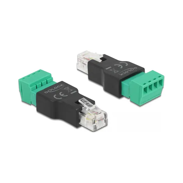 DeLOCK Adapter RJ11/14 Stecker zu Terminalblock 4 Pin 2-teilig thumbnail