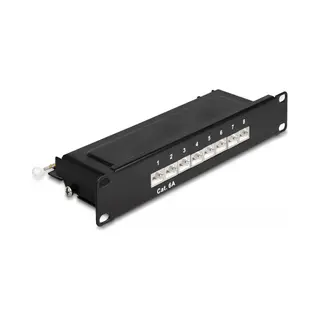 DeLOCK 10″ Patchpanel 8 Port Cat.6A 1 He schwarz