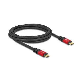 DeLOCK Usb 2.0 Kabel Usb Type-C Stecker zu Stecker Pd 3.0 100 W E-Marker 2 m rot Metall