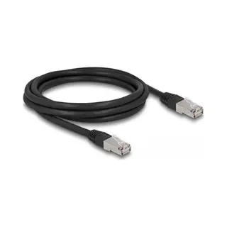 DeLOCK RJ45 Netzwerkkabel Cat.6A S/Ftp Pe Outdoor 2 m schwarz