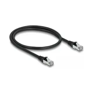DeLOCK RJ45 Netzwerkkabel Cat.6A S/Ftp Pur Outdoor 0,5 m schwarz