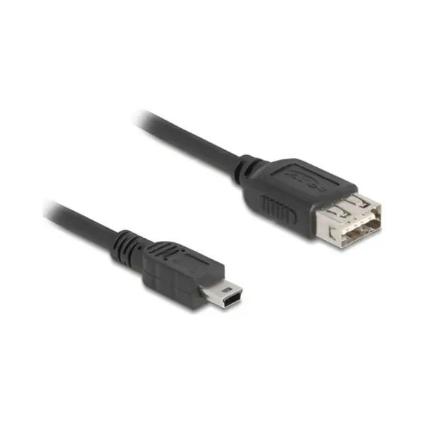 DeLOCK 81527 Usb Kabel Usb 2.0 5 m Mini-Usb B Usb A Schwarz thumbnail