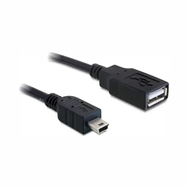 DeLOCK 82905 Usb-kabel Usb 2.0 0,5 m Usb A Mini-Usb B Zwart thumbnail