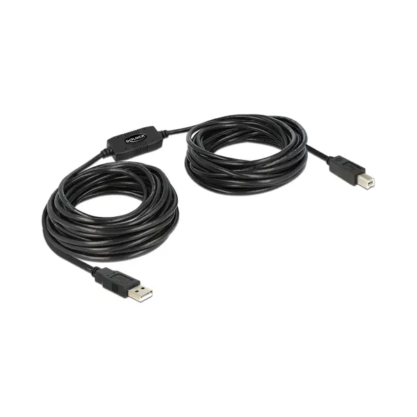 DeLOCK 11m, USB2.0-A - USB2.0-B Usb Kabel Usb A Usb B Schwarz thumbnail