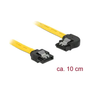 DeLOCK 83957 Sata-Kabel 0,1 m Sata 7-pin Schwarz, Gelb