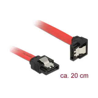 DeLOCK 83977 Sata-Kabel 0,2 m Sata 7-pin Schwarz, Rot
