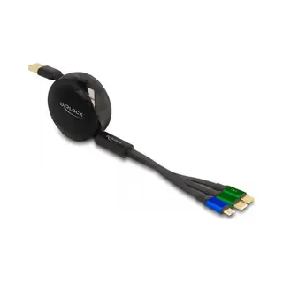 DeLOCK 85359 Usb-kabel Usb 2.0 1,13 m Usb A Usb C/Micro-Usb B Zwart, Groen, Blauw