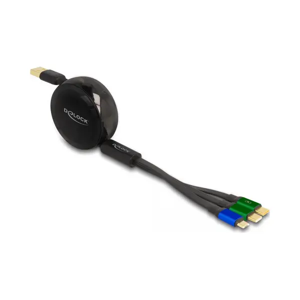 DeLOCK 85359 Usb-kabel Usb 2.0 1,13 m Usb A Usb C/Micro-Usb B Zwart, Groen, Blauw thumbnail