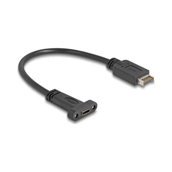 DeLOCK Usb 10 Gbps Kabel Usb Typ-E Key A 20 Pin Stecker zu Usb Type-C Buchse zum Einbau 25 cm thumbnail