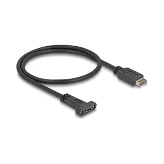 DeLOCK 85526 Usb-kabel Usb 3.2 Gen 2 (3.1 Gen 2) 0,5 m Usb E Usb C Zwart