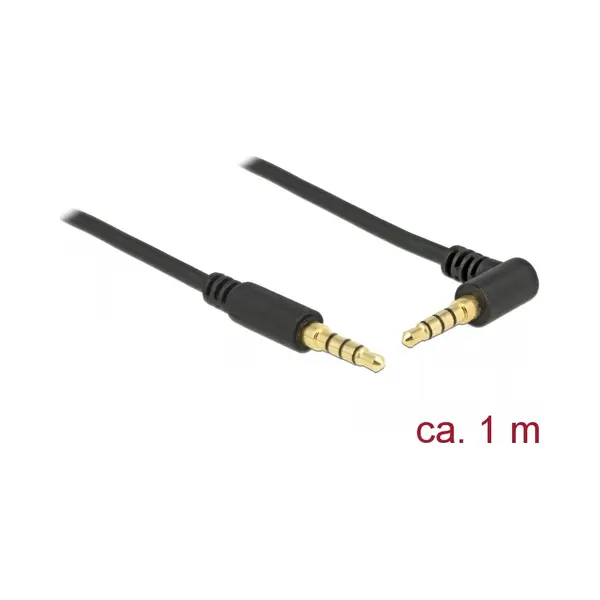 DeLOCK 85610 Audio-Kabel 1 m 3.5mm Schwarz thumbnail