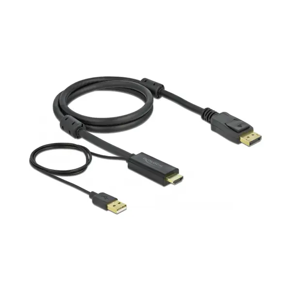 DeLOCK Hdmi zu DisplayPort Kabel 4K 30 Hz 1 m thumbnail