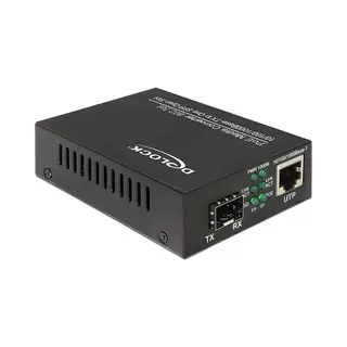 DeLOCK 86180 network media converter 1000 Mbit/s Black