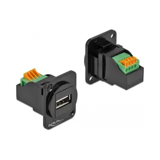 DeLOCK D-Typ Modul Usb 2.0 Typ-A Buchse zu Terminalblock