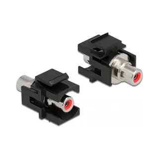 DeLOCK Keystone Modul Cinch Buchse > Cinch Buchse rot / schwarz