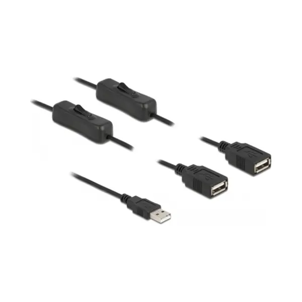 DeLOCK 86803 Usb-kabel Usb 2.0 1 m Usb A 2 x Usb A Zwart thumbnail