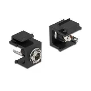 DeLOCK Keystone Modul Dc 5,5 x 2,1 mm Buchse schwarz