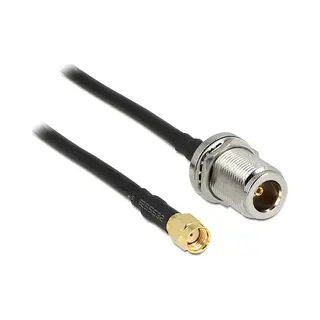 DeLOCK 88845 coax-kabel 1,5 m Zwart