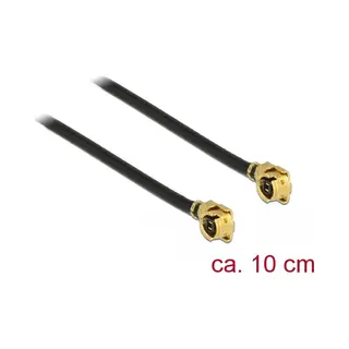 DeLOCK 89607 Koaxialkabel 1.13 0,5 m Mhf (I-Pex) Schwarz, Gold