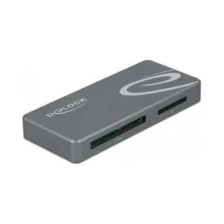 DeLOCK 91754 geheugenkaartlezer Usb 3.2 Gen 1 (3.1 Gen 1) Type-C Grijs