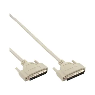 InLine Serielles Kabel, 37pol Stecker / Stecker, vergossen, 1:1 belegt, 3m