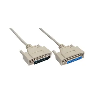 InLine 11425M seriële kabel Beige 5 m DB25M DB25F