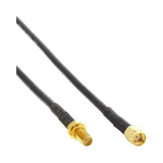 InLine Wlan Kabel, R-Sma-Stecker auf R-Sma-Kupplung, 1m