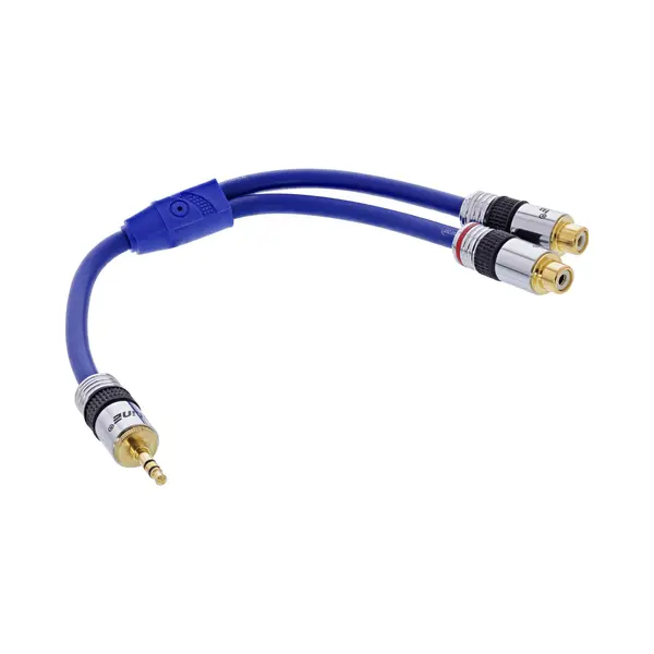 InLine 89941P audio kabel 0,25 m 2 x Rca 3.5mm Blauw thumbnail