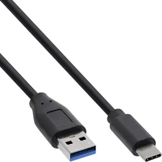 InLine Usb 3.2 Gen.1x2 Kabel, Usb-C Stecker an A Stecker, schwarz, 0,5m