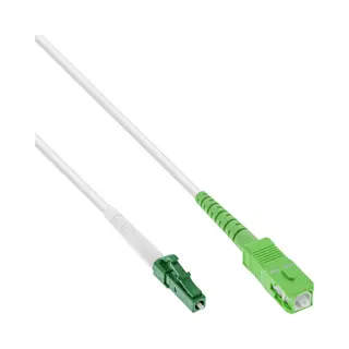 InLine Fiber Optical Simplex Cable, Ftth, Lc/APC8° to Sc/APC8° 9/125µm OS2 1m