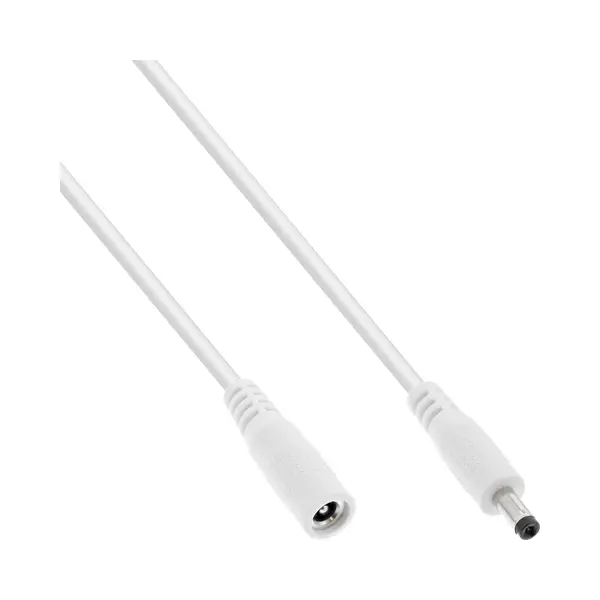 InLine Verlängerungskabel, Dc Stecker 4,0x1,7mm, weiß, 0,5m thumbnail