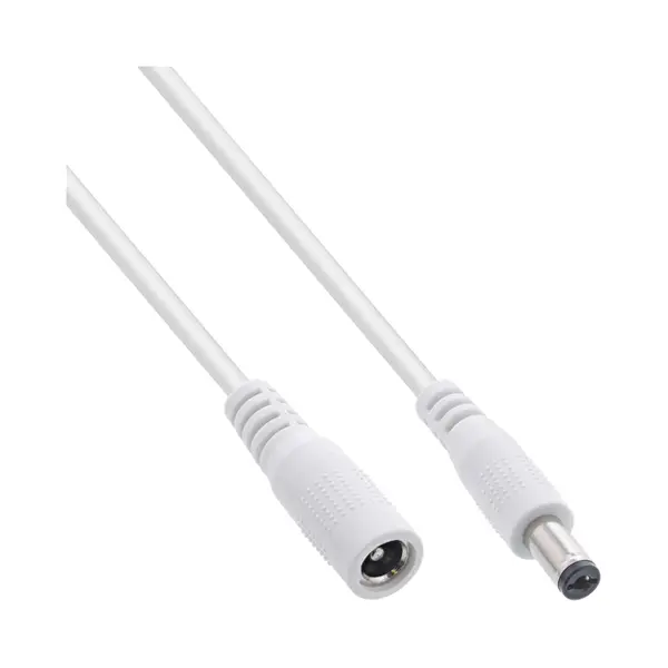 InLine 26955F electriciteitssnoer Wit 0,5 m 5.5 x 2.5 mm thumbnail