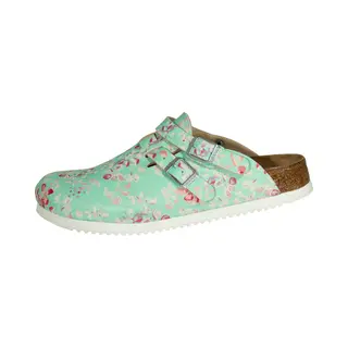 Birkenstock Kay Sl Dames Werkklompen Flower Field Mint Narrow-fit | Groen | Imitatieleer | Maat 38