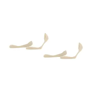 Esprit Damen Füßlinge Solid Low Double Pack W In Baumwolle Unsichtbar Einfarbig 2 Paar, Beige Cream 4011, 39-42