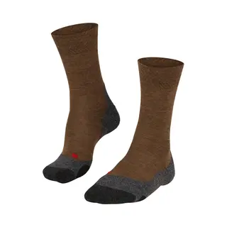 Falke TK2 Melange Wandelsokken Anti Blaren, Medium Padding Merinowol Sportsokken Heren Bruin - Maat 46-48